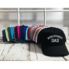 WORLD&apos;S BEST DAD Low Profile Embroidered Baseball Cap Dad Hats  Many Styles  eb-23281379
